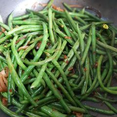 A picture of Green bean stir-fry.