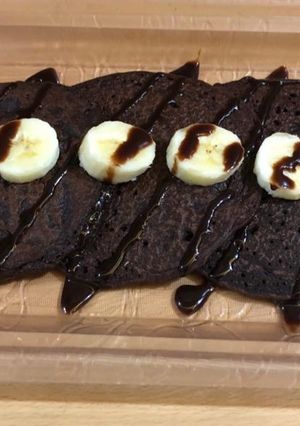 A picture of Ragi banana choco pancakes eggless.
