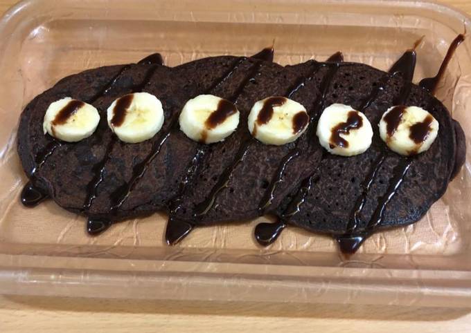 Ragi banana choco pancakes eggless Recipe