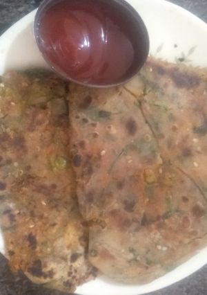 હેલ્ધી વેજીટેબલ સ્ટફ પરોઠા (Healthy Vegetable Stuffed Paratha Recipe In Gujarati) રેસીપી મુખ્ય ફોટો