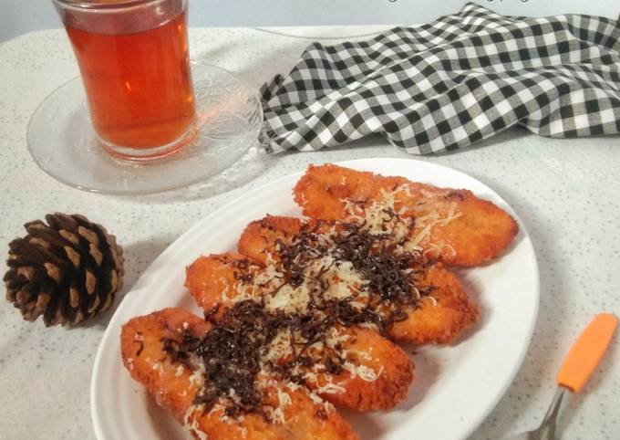 Ternyata ini lho! Cara  buat Pisang Goreng Keju Crispy yang gurih