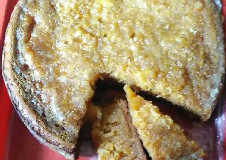 Bolu karamel sederhana no mixer