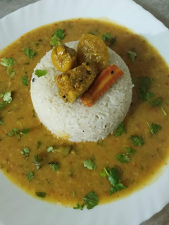 A picture of Dal chawal 😍😋.