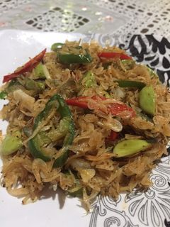 Foto resep Oseng Udang rebon pete