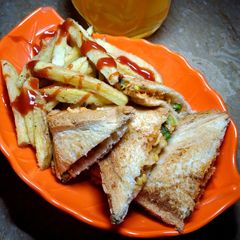Potato corn sandwiches A picture of Potato corn sandwiches.