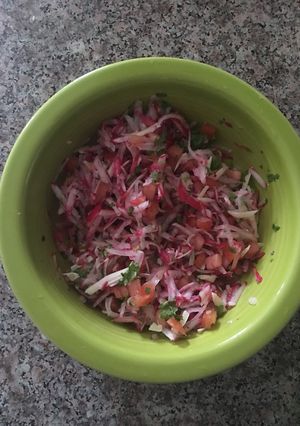 Una foto de Picadillo de rábano