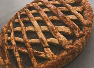 Une photo de Tarte à la confiture de rhubarbe maison