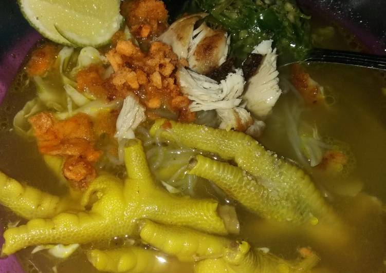 Resep Soto Ayam Ceker Bumbu Koya Anti Gagal