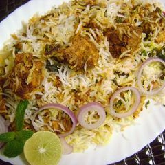 Charcoal Smoked Chicken Tikka Biryani A picture of Charcoal Smoked Chicken Tikka Biryani.