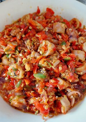 Foto resep Cumi asin mercon