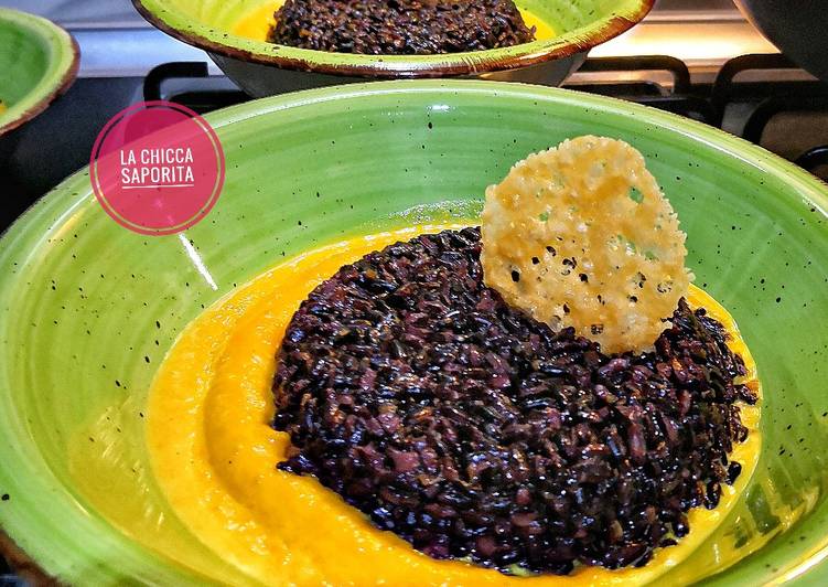 Step-by-Step Guide to Prepare Perfect Riso venere con crema di zucca al taleggio😋🧀