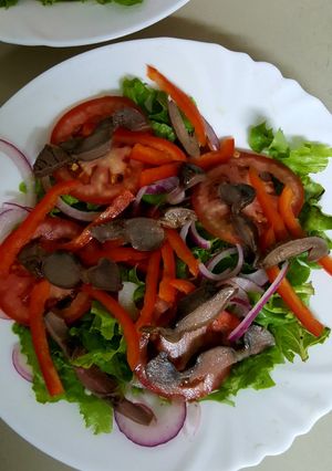 A picture of Gizzard Salad #gizzardrecipescontest.