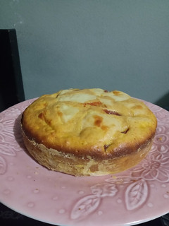 Una foto de Torta de ahuyama con queso y bocadillo