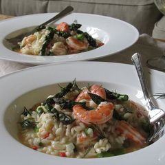 A picture of Prawn and Asparagus Risotto.