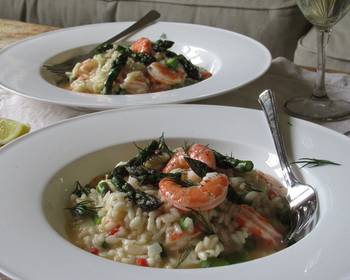 New Recipe Prawn and Asparagus Risotto Practical Delicious