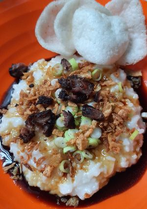 Foto resep Bubur ayam tanpa kuah (nasi sisa kmrn + minyak wijen)