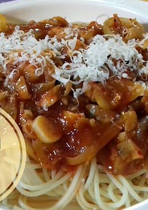 Foto resep Spaghetti Chicken Spicy Bolognese