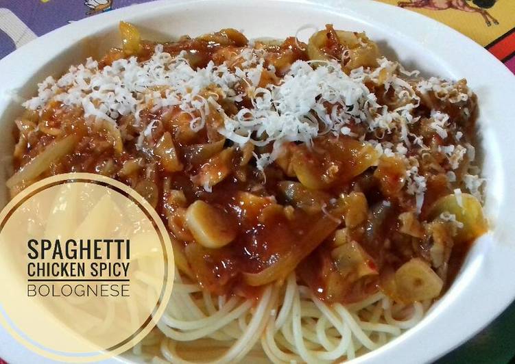 Bahan Menyiapkan Spaghetti Chicken Spicy Bolognese yang Lezat Sekali