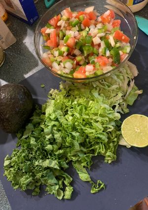 A picture of Mexican street tacos from leftovers.