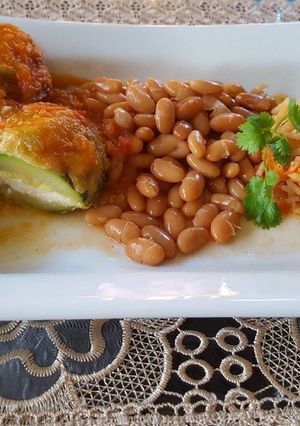 Una foto de Calabacitas con queso, capeadas