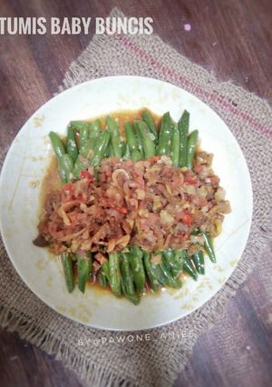 Foto resep Tumis baby buncis siram bawang daging??