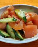 Cucumber and Tomato Noodle Dressing Salad
