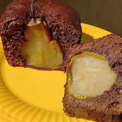 Una foto de Budín de Chocolate con Pera