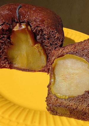 Una foto de Budín de Chocolate con Pera