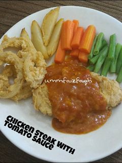 Foto resep Chicken Steak With Tomato Sauce Ala UmmiF2 😊