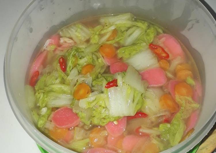 Tumis Sosis Sawi Putih