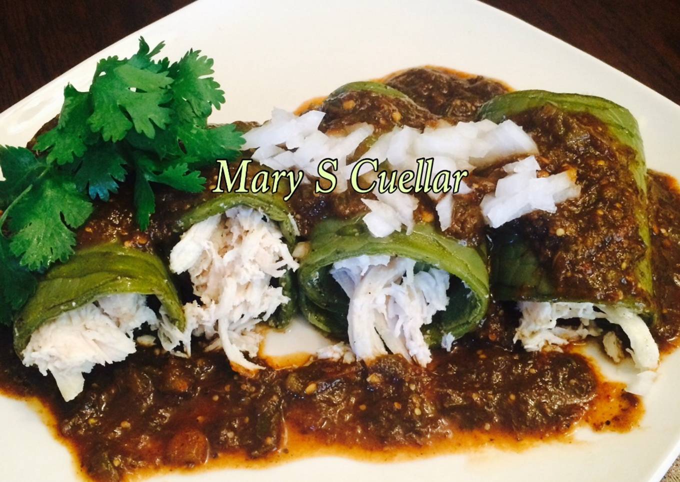 Nopales rellenos de pollo 🇲🇽 * Receta -Mary S Cuellar🇲🇽