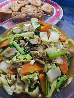 Foto resep Sayur capcay bakso sosis