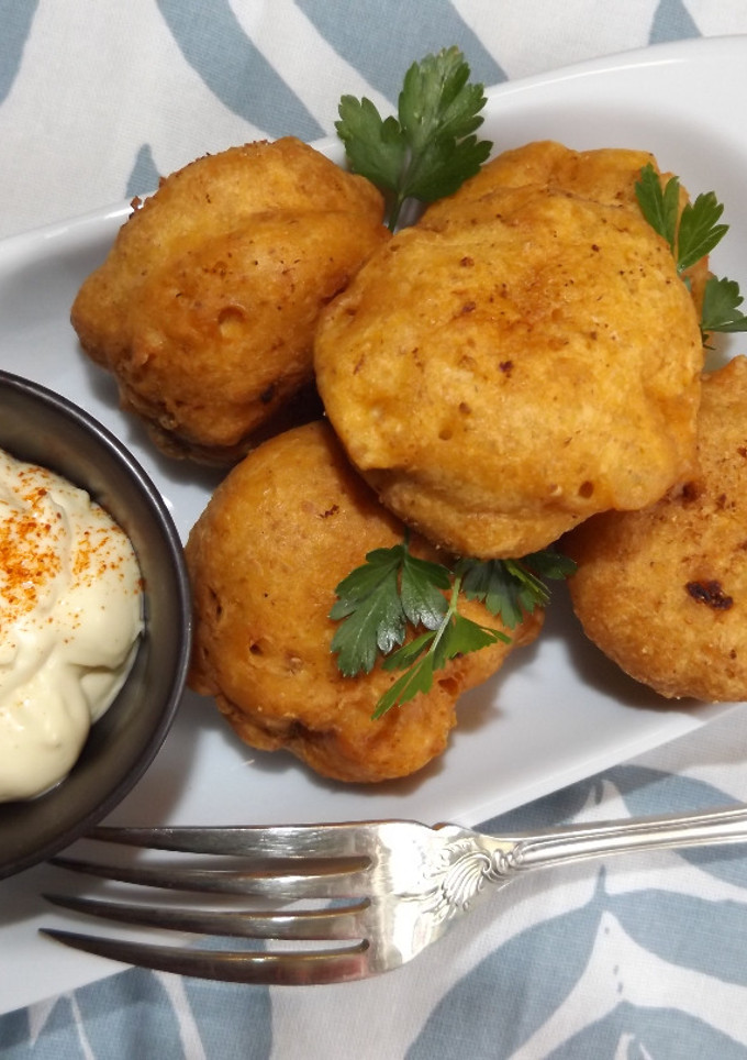 Una foto de Buñuelos de harina de garbanzos