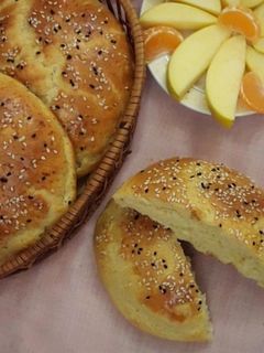 عکسی از دستور نان همبرگر خانگی😍