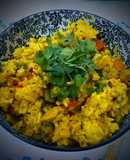 Kurkumás zöldséges - csirkemelles rizs 🥕🫑🧅🧄🌽🍲