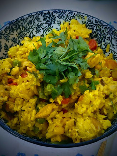 Kurkumás zöldséges - csirkemelles rizs 🥕🫑🧅🧄🌽🍲 recept fotója