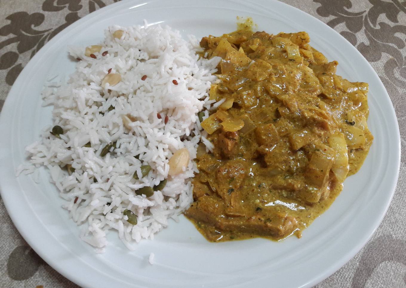 Pollo al curry vegano 🍛
