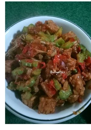 Foto resep Balado Teri Tempe Pare