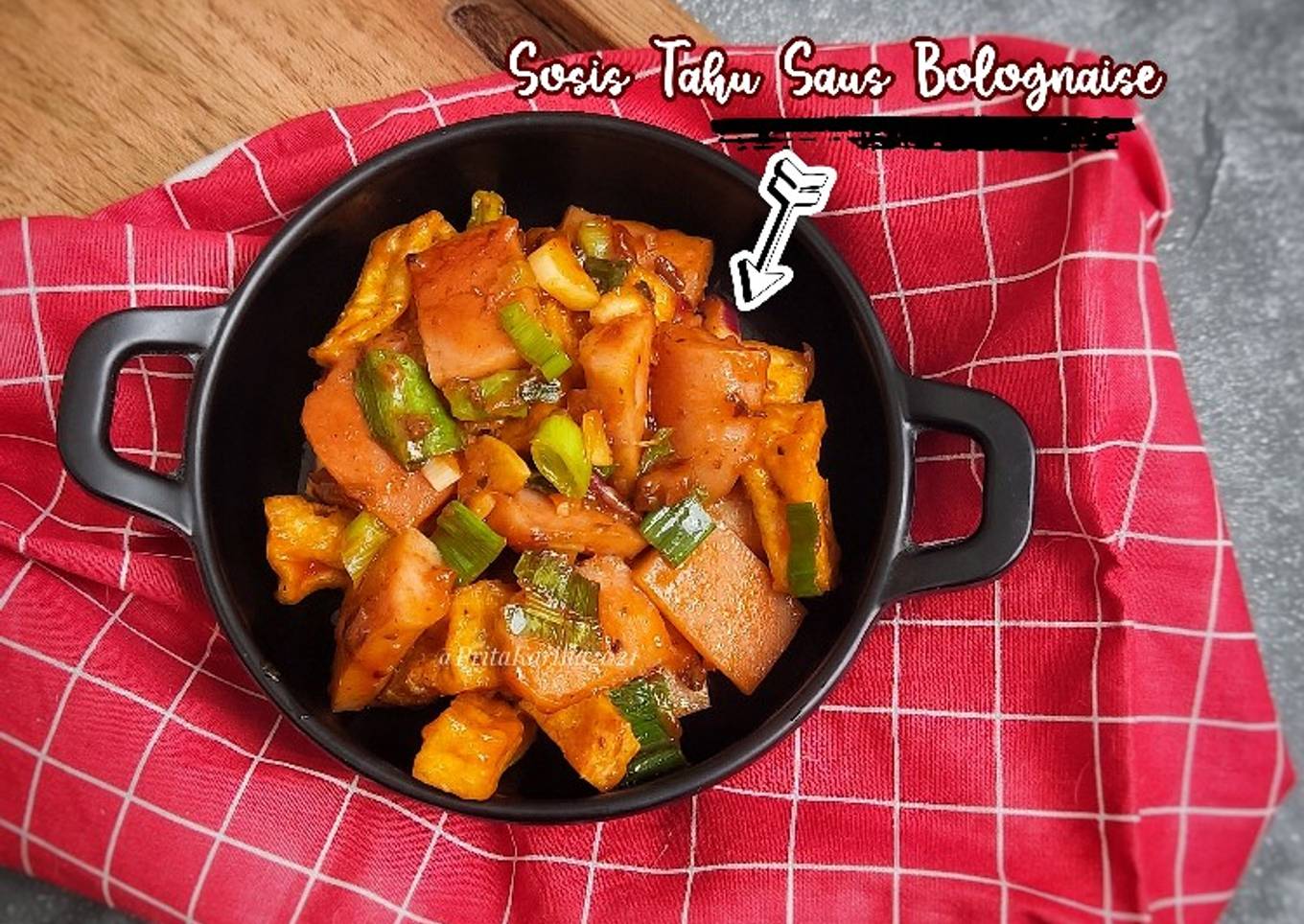 Sosis Tahu Saus Bolognaise