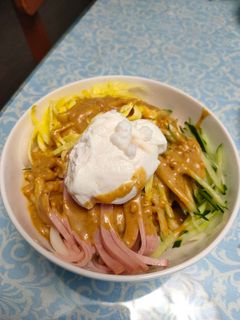 日式水波蛋芝麻鳥龍涼麵 的食譜成品照片