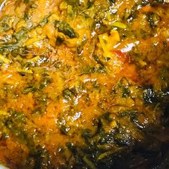 A picture of Kulfa curry meal for lunch..!.