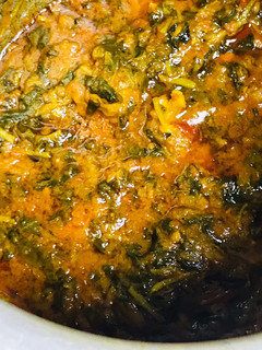 A picture of Kulfa curry meal for lunch..!.
