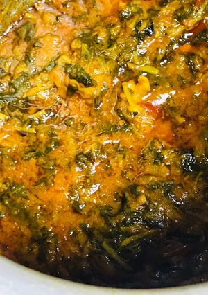 A picture of Kulfa curry meal for lunch..!.