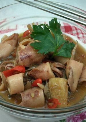 Foto resep Cumi Asin Masak Saus Tiram
