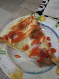 Hawaian pizza with fresh moza