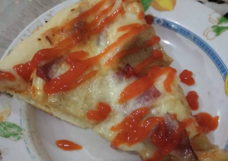 Bagaimana Membuat Hawaian pizza with fresh moza Anti Gagal
