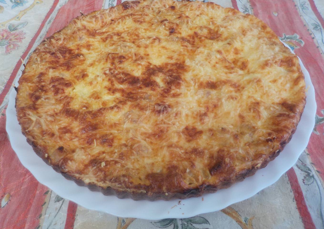 Quiche de carne picada de pollo