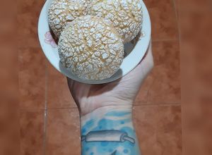 Una foto de Cookies craqueladas de limón 🍋