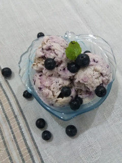 Foto resep Es Krim Yoghurt Blueberry