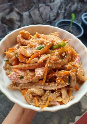 Foto resep 🐟Tumis Tetelan Kakap Bumbu Miso